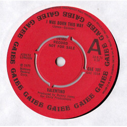 Valentino (10) I Was Born This Way USED VINYL 7INCH SINGLE PROMO