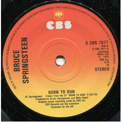 Bruce Springsteen Born To Run USED VINYL 7INCH 45 RPM SINGLE REISSUE