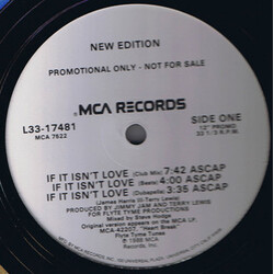 New Edition If It Isn't Love USED VINYL 12INCH 33 S RPM SINGLE PROMO