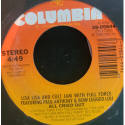 Lisa Lisa & Cult Jam / Full Force All Cried Out USED VINYL 7INCH 45 RPM SINGLE STEREO