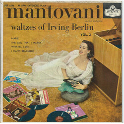 Mantovani Waltzes of Irving Berlin Vol.2 USED VINYL 7INCH 45 RPM EP