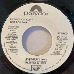 Peaches & Herb I Pledge My Love USED VINYL 7INCH 45 RPM PROMO STYRENE STEREO
