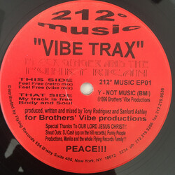 Black Ginger & The Funky Rican Vibe Trax USED VINYL 12INCH 33 S RPM EP