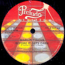Martin Circus Before It Gets Dark / Disco Circus USED VINYL 12INCH 33 S RPM