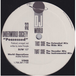 Underworld Society Possessed USED VINYL 12INCH 33 S RPM
