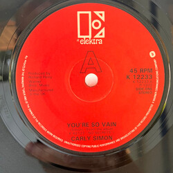Carly Simon You're So Vain USED VINYL 7INCH 45 RPM SINGLE REISSUE