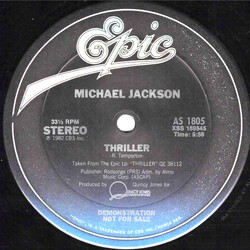 Michael Jackson Thriller USED VINYL 12INCH 33 S RPM MAXI-SINGLE PROMO STEREO
