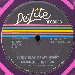 Crown Heights Affair Every Beat Of My Heart USED VINYL 12INCH 33 S RPM PROMO STEREO