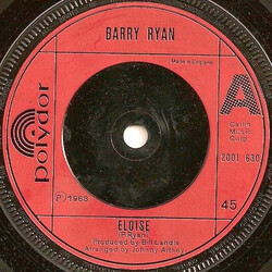 Barry Ryan Eloise USED VINYL 7INCH 45 RPM SINGLE