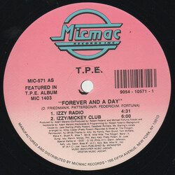 T.P.E. Forever And A Day USED VINYL 12INCH 33 S RPM MISPRINT