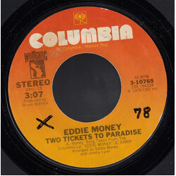 Eddie Money Two Tickets To Paradise USED VINYL 7INCH 45 RPM SINGLE STYRENE STEREO