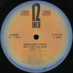 Genuine Parts Did It Feel Like Love USED VINYL 12INCH 33 S RPM