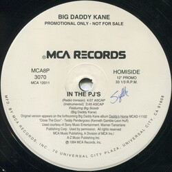 Big Daddy Kane In The PJ's / Show & Prove USED VINYL 12INCH 33 S RPM PROMO