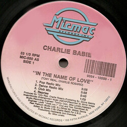 Charlie Babie In The Name Of Love USED VINYL 12INCH 33 S RPM