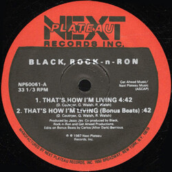 Black Rock & Ron That's How I'm Living USED VINYL 12INCH 33 S RPM