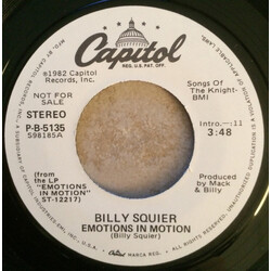 Billy Squier Emotions In Motion USED VINYL 7INCH 45 RPM PROMO