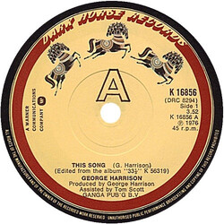 George Harrison This Song USED VINYL 7INCH 45 RPM SINGLE