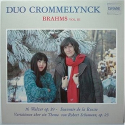 Duo Crommelynck / Johannes Brahms Brahms Vol. III Vinyl LP USED