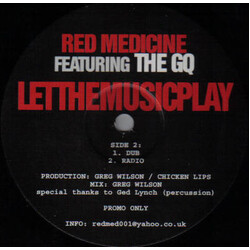 Red Medicine Let The Music Play USED VINYL 12INCH PROMO LIMITED EDITION