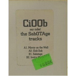 Cioob (Say Cube!) Sabotage Tracks USED VINYL 12INCH 45 RPM