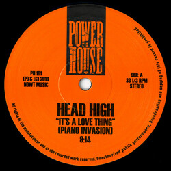 Head High It's A Love Thing (Piano Invasion) USED VINYL 12INCH 33 S RPM