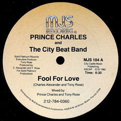 Prince Charles And The City Beat Band Fool For Love USED VINYL 12INCH 33 S RPM