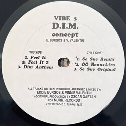 D.I.M. Concept Feel It USED VINYL 12INCH 33 S RPM