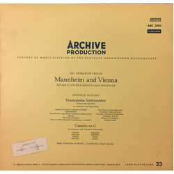 Leopold Mozart / Bach-Orchester Berlin / Carl Gorvin Musikalische Schlittenfahrt (Musical Sleigh Ride) / Cassatio Ex G Vinyl LP USED