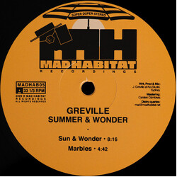 Greville Summer & Wonder USED VINYL 12INCH 33 S RPM STEREO
