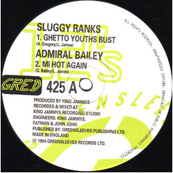 Sluggy Ranks / Admiral Bailey Ghetto Youths Bust / Mi Hot Again Vinyl 12" USED