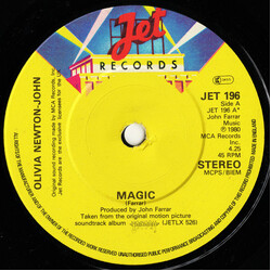 Olivia Newton-John Magic USED VINYL 7INCH 45 RPM SINGLE STEREO