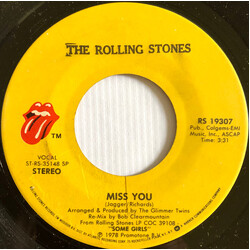 The Rolling Stones Miss You USED VINYL 7INCH 45 RPM SINGLE STEREO
