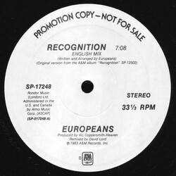 Europeans Recognition Vinyl 12" USED