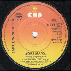 Earth, Wind & Fire Can't Let Go USED VINYL 7INCH 45 RPM SINGLE