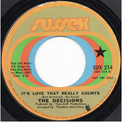 The Decisions It's Love That Really Counts USED VINYL 7INCH 45 RPM PROMO STYRENE