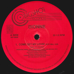 Dionne Come Get My Lovin' USED VINYL 12INCH 33 S RPM