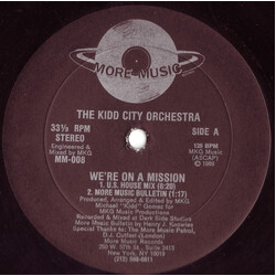 The Kidd City Orchestra We're On A Mission USED VINYL 12INCH 33 S RPM