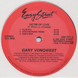Gary Vonqwest Victim Of Love USED VINYL 12INCH 33 S RPM