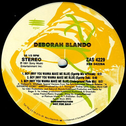 Deborah Blando Boy (Why You Wanna Make Me Blue) USED VINYL 12INCH 33 S RPM PROMO
