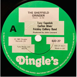 Tony Capstick / Carlton Main Frickley Colliery Band The Sheffield Grinder / Capstick Comes Home USED VINYL 7INCH 45 RPM SINGLE MISPRINT