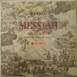 Georg Friedrich Händel / Sir Malcolm Sargent Messiah Highlights Vinyl LP USED
