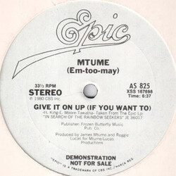 Mtume Give It Up (If You Want To) USED VINYL 12INCH 33 S RPM PROMO STEREO