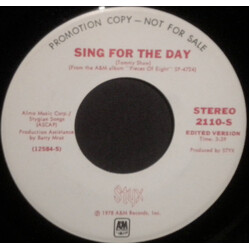 Styx Sing For The Day USED VINYL 7INCH 45 RPM SINGLE PROMO STEREO MONO