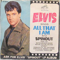 Elvis Presley / The Jordanaires Spinout / All That I Am USED VINYL 7INCH 45 RPM SINGLE
