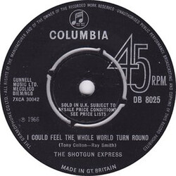 The Shotgun Express I Could Feel The Whole World Turn Round USED VINYL 7INCH 45 RPM SINGLE