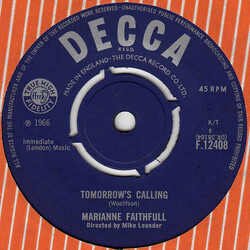 Marianne Faithfull Tomorrow's Calling USED VINYL 7INCH 45 RPM