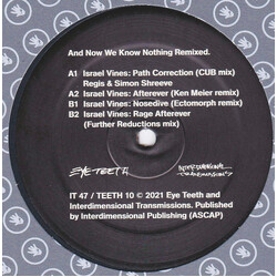 Israel Vines And Now We Know Nothing  Remixed. USED VINYL 12INCH 33 S RPM