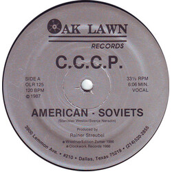 C.C.C.P. American-Soviets USED VINYL 12INCH 33 S RPM SINGLE