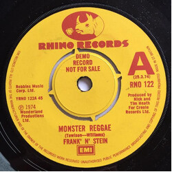 Frank' N' Stein Monster Reggae USED VINYL 7INCH 45 RPM PROMO