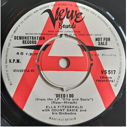 Ella Fitzgerald / Count Basie Orchestra 'Deed I Do USED VINYL 7INCH 45 RPM PROMO